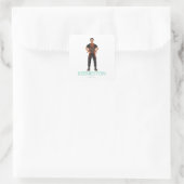 Ahmed und Nemi  Quadratischer Aufkleber (Tasche)