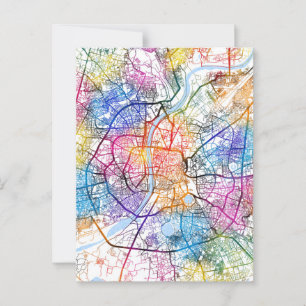 Ahmedabad Gujarat City Map Postkarte