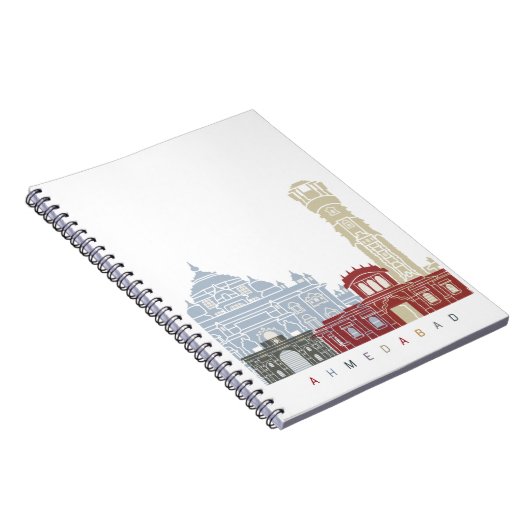 Ahmedabad-Skyline-Poster Notizblock (Rechte Seite)