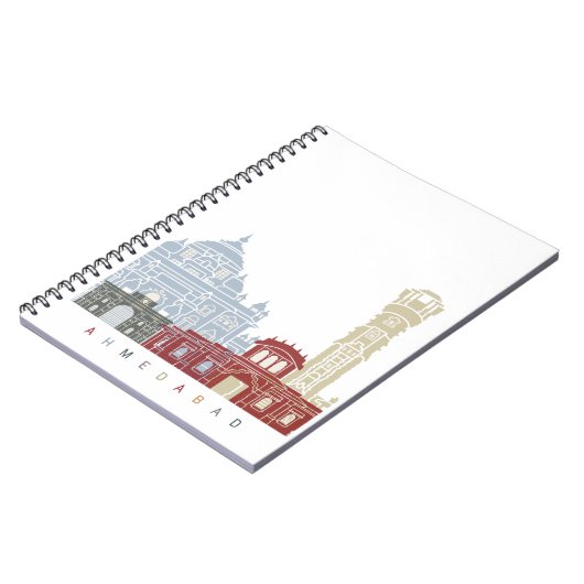 Ahmedabad-Skyline-Poster Notizblock (Linke Seite)
