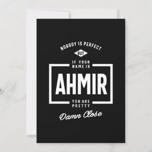 Ahmir Personalisiert Name Birthday Gift Einladung
