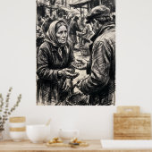 Ahnen-Markt-Austausch-Geist-Kunstplakat Poster (Küche)