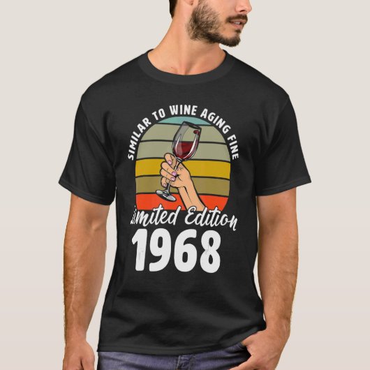 Ähnlich wie das Weinalter, Geboren 1968 54. Retro T-Shirt (Vorderseite)