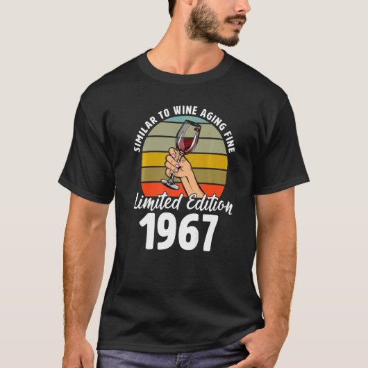 Ähnlich wie das Weinaltern, Geboren 1967 55. Retro T-Shirt (Vorderseite)