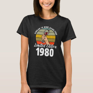 Ähnlich wie das Weinaltern, Geboren 1980, 42. Retr T-Shirt