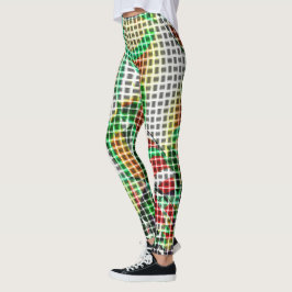 Ähnlich wie geflochtener Korb über einem Gras-Foto Leggings