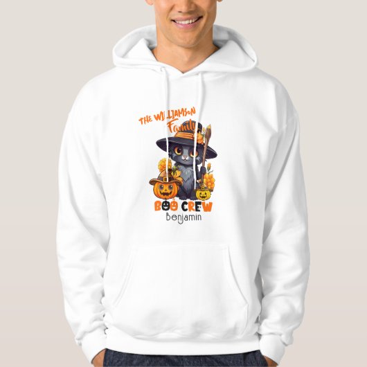 Ähnlicher Familienname Halloween Cat Pumpkin Hoodie (Vorderseite)