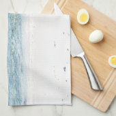 Ähnlicher weißer Sandstrand und türkisblaues Meer Küchentuch (Viertel Falte)