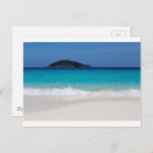 Ähnlicher weißer Sandstrand und türkisblaues Meer Postkarte (Vorne/Hinten)