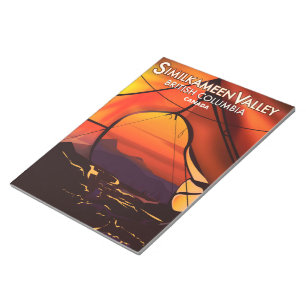 Ähnliches Land, kanadisches Reiseplakat Notizblock