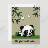 ahnungslos Panda Postkarte (Vorne/Hinten)