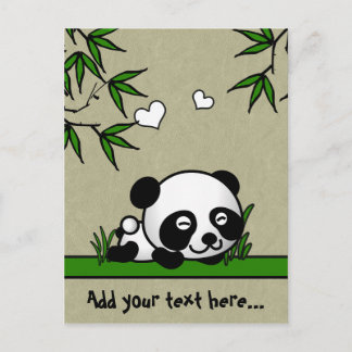 ahnungslos Panda Postkarte