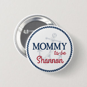 Ahoi, es ist ein Junge! Maritime Babyparty - Mama Button