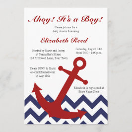 Ahoi! Es ist ein Junge! Seethema-Babyparty Einladung