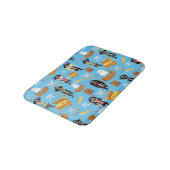 Ahoi! Es ist ein Piraten-Schatzsuche-Kindermuster Badematte (Schrägansicht)