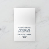 Ahoi ist es ein Junge! Seeboots-Babyparty-Dank Dankeskarte (Innenseite)