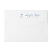 Ahoi ist es ein Jungen-kalligraphisches Seeblau (Rückseite)