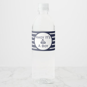 Ahoi ist es ein wasserflaschenetikett