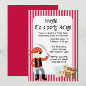 {ahoi, kameradschaftlich!} Piraten-Party Einladung (Vorne/Hinten)