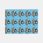 ahoi kameradschaftliches Piratenschiff Fleecedecke (Vorderseite (Horizontal))