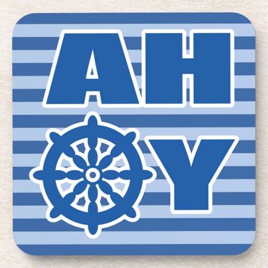 Ahoi Kinderzimmer-Plakat Untersetzer (Vorderseite)