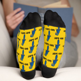 Ahoi Maat Pirat-Papagei Cartoon, Lustiger Ara-Voge Socken