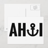 Ahoi mit Anker Postkarte (Vorne/Hinten)