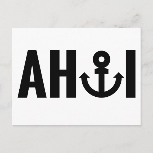 Ahoi mit Anker Postkarte (Vorderseite)