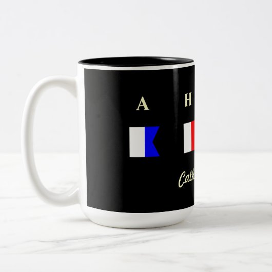 AHOI personalisierte Tasse (Links)