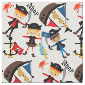 Ahoi Piraten-Gewebe Stoff (Nahaufnahme)