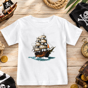 Ahoi! Piratenschiff 8. Geburtstag Baby T-shirt