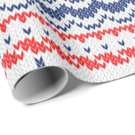 AHOI SeeStrick-Weihnachtsstrickjacke-Art Geschenkpapier (Rolleneckpunkt)