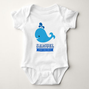 AHOI! Seewal-Ozean-Geburtstag Baby Strampler