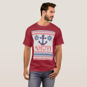 AHOI strickende Weihnachtspullover-Seeart T-Shirt (Vorne ganz)