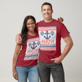 AHOI strickende Weihnachtspullover-Seeart T-Shirt (Unisex)