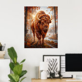 Ahorn Bison Zucker Wälder Poster (Heimbüro)