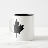 "Ahorn-Blatt-" Piktogramm-Tasse Zweifarbige Tasse (Vorderseite Links)