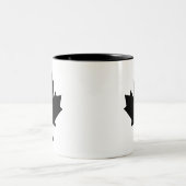 "Ahorn-Blatt-" Piktogramm-Tasse Zweifarbige Tasse (Mittel)