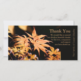 Ahorn-Blätter 3 Beileid Danke-Karte Dankeskarte