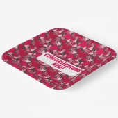 Ahorn-Blätter auf einem Kohlepapier-Hintergrundpap Pappteller (Gewinkelt)