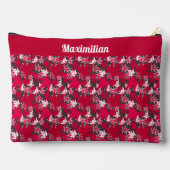 Ahorn-Blätter auf Holzkohle - Großer Zubehörbeutel Zubehörtasche (Rückseite)