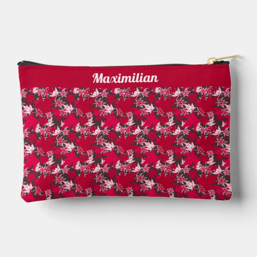 Ahorn-Blätter auf Holzkohle - KLEINER Zubehörbeute Zubehörtasche (Rückseite)