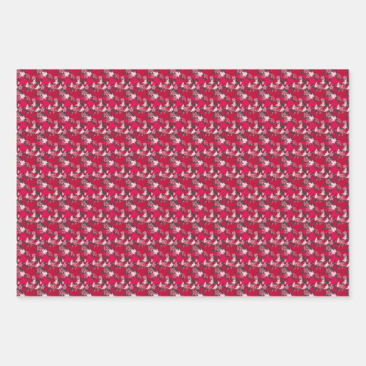 Ahorn-Blätter auf kohlebeständigem Hintergrund Geschenkpapier Set (Vorderseite)