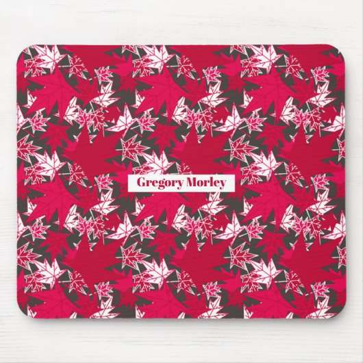 Ahorn-Blätter auf kohlebeständigem Hintergrund Mousepad (Vorne)