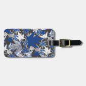 Ahorn-Blätter - Blau auf kohlebeständigem Hintergr Gepäckanhänger (Vorderseite horizontal)