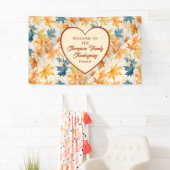 Ahorn-Blätter Dankbarer Erntedank Brunch Abendesse Banner (Insitu)