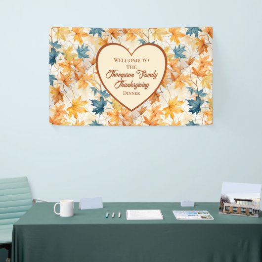 Ahorn-Blätter Dankbarer Erntedank Brunch Abendesse Banner (Messeveranstaltung)