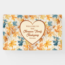 Ahorn-Blätter Dankbarer Erntedank Brunch Abendesse Banner