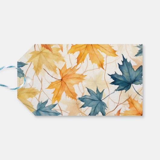 Ahorn-Blätter Dankbarer Erntedank Brunch Abendesse Geschenkanhänger (Rückseite Horizontal)