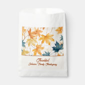 Ahorn-Blätter Dankbarer Erntedank Brunch Abendesse Geschenktütchen (Vorderseite)